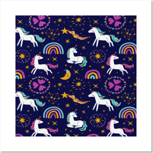 Unicorn Pattern Posters and Art